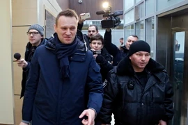 Ông Alexei Navalny bị áp giải tại Moskva ngày 31/1 vừa qua. (Ảnh: EPA/TTXVN)