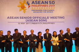 Thứ trưởng Ngoại giao Nguyễn Quốc Dũng, Trưởng SOM ASEAN của Việt Nam dẫn đầu đoàn Việt Nam tham dự các hội nghị này. (Ảnh: TTXVN phát)