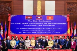 Quang cảnh lễ ký Tuyên bố chung. (Ảnh: Phạm Kiên-/TTXVN) 