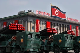 Xe quân sự của Quân đội Nhân dân Triều Tiên. (Ảnh: EPA/TTXVN)