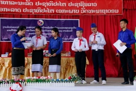 Quang cảnh cuộc giao lưu và thi. (Ảnh: Phạm Kiên/Vietnam+)