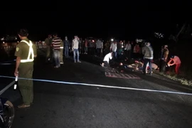 Hiện trường vụ tai nạn nạn. (Ảnh: Đậu Tất Thành/TTXVN)