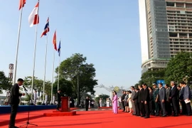 Quang cảnh Lễ Thượng cờ ASEAN. (Ảnh: Thanh Vũ/TTXVN)
