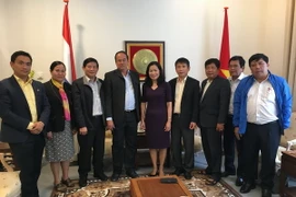 Đoàn đại biểu tỉnh An Giang chụp ảnh chung với Đại sứ Việt Nam tại Hà Lan Ngô Thị Hòa. (Nguồn: Đại sứ quán Việt Nam tại Hà Lan cung cấp)