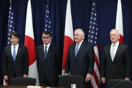 Nhật Bản và Mỹ bắt đầu các cuộc thảo luận an ninh cấp cao tại thủ đô Washington. (Ảnh: AFP/TTXVN)