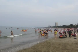 Bãi biển Cửa Lò. (Ảnh: Nguyễn Văn Nhật/TTXVN)