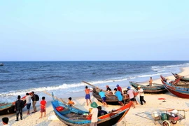 Ngư dân tích cực vươn khơi bám biển trở lạ. (Ảnh: Quang Quyết/YTXVN)