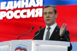 Thủ tướng Nga Dmitry Medvedev. (Ảnh: AFP/TTXVN)