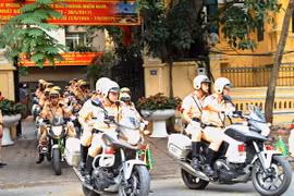 Đội Cảnh sát tuần tra. (Ảnh: Doãn Tấn/TTXVN)