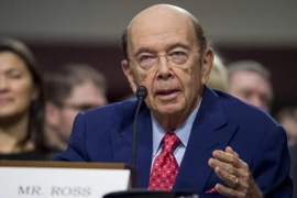 Ông Wilbur Ross trong phiên điều trần tại Ủy ban Thương mại Thượng viện Mỹ ở Washington DC, ngày 18/1 vừa qua. (Ảnh: AFP/TTXVN)