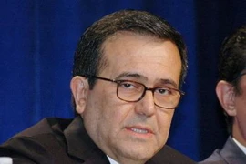  Bộ trưởng Kinh tế Mexico Ildefonso Guajardo tại vòng tái đàm phán thứ nhất Hiệp định NAFTA ở Washington, DC ngày 16/8 vừa qua. (Ảnh: Kyodo/TTXVN)