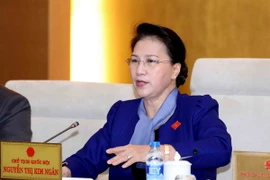 Chủ tịch Quốc hội Nguyễn Thị Kim Ngân phát biểu ý kiến tại phiên họp. (Ảnh: Phương Hoa/TTXVN)