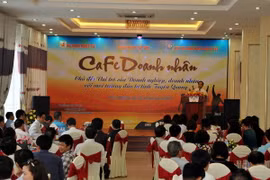 Quang cảnh Chương trình cafe doanh nhân. (Ảnh Quang Đán/TTXVN)