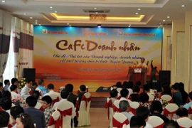 Quang cảnh Chương trình cafe doanh nhân. (Ảnh Quang Đán/TTXVN)