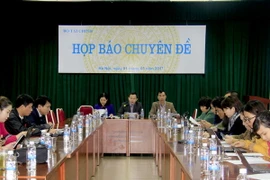 Quang cảnh buổi họp báo. (Ảnh: Thùy Dương/TTXVN)