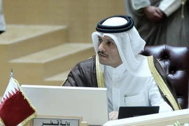 Ngoại trưởng Qatar Mohammed bin Abdulrahman Al-Thani tại hội nghị Ngoại trưởng Hội đồng hợp tác vùng Vịnh (GCC) ở Riyadh, Saudi Arabia ngày 17/5 vừa qua. (Ảnh: EPA/TTXVN) 