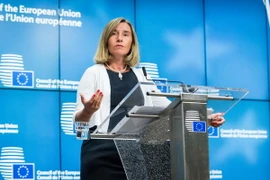 Đại diện cấp cao phụ trách chính sách an ninh và đối ngoại Liên minh châu Âu (EU) Federica Mogherini. (Ảnh: AFP/TTXVN) 