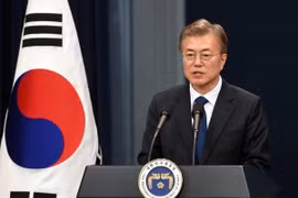 Tân Tổng thống Hàn Quốc Moon Jae-in. (Ảnh: AFP/TTXVN)