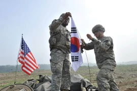 Hình ảnh một cuộc tập trận của Mỹ và Hàn Quốc. (Nguồn: The Independent) 