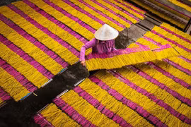 Làng nghề làm hương truyền thống ở Tây Ninh, Việt Nam. (Nguồn: NatGeo)