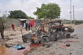 Hiện trường một vụ đánh bom ở Mogadishu ngày 9/4. Ảnh minh họa. (Nguồn: AFP/TTXVN)