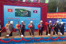 Quang cảnh lễ khởi công. (Ảnh: Phạm Kiên/Vietnam+)