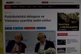 Bài viết về chuyến thăm Việt Nam của Tổng thống Milos Zeman trên báo chí Séc.