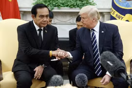 Tổng thống Mỹ Donald Trump và Thủ tướng Thái Lan Prayuth Chan-ocha. (Nguồn: The Seattle Times)