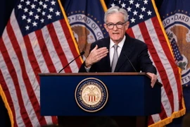 Chủ tịch Fed Jerome Powell phát biểu tại cuộc họp báo ở Washington, D.C. (Nguồn: THX/TTXVN)