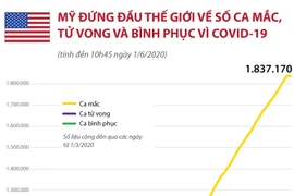 COVID-19: Mỹ đứng đầu thế giới về số ca mắc, tử vong và bình phục