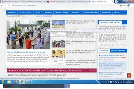Trang thông tin điện tử có địa chỉ http://cantho.edu.vn của Sở Giáo dục và Đào tạo thành phố Cần Thơ. (Nguồn: Vietnam+)
