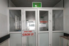 Khu vực cách ly điều trị bệnh nhân bạch hầu. (Ảnh: Tuấn Anh/TTXVN)