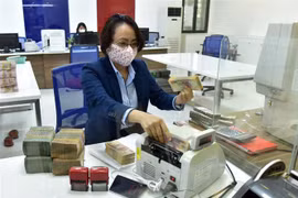 Hoạt động nghiệp vụ tại VietinBank. (Ảnh minh họa: Trần Việt/TTXVN)