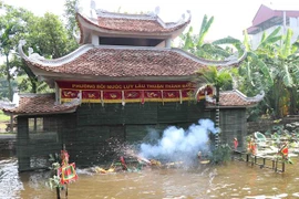 Múa rối nước Việt Nam. (Ảnh: Diệp Trương/TTXVN)