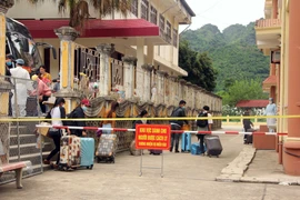 Khu cách ly tập trung lưu học sinh Lào tại trường Cao đẳng y tế Sơn La. (Ảnh: Hữu Quyết/TTXVN)