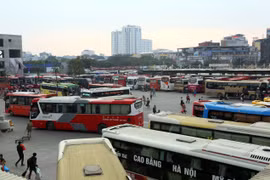 Hà Nội phối hợp với các địa phương để tổ chức các tuyến đi/đến Quảng Ninh, Lạng Sơn... với số chuyến bằng 5% số chuyến của các đơn vị hoạt động trên tuyến theo biểu đồ đã được công bố. (Ảnh: TTXVN)