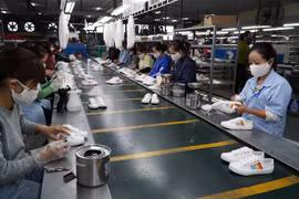 Các doanh nghiệp da giày đẩy mạnh sản xuất, tận dụng cơ hội từ các FTA để thúc đẩy xuất khẩu. (Ảnh: Đức Duy/Vietnam+)