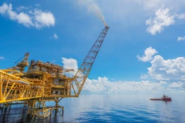 Khai thác khí và condensate ở khu vực nước sâu bể Nam Côn Sơn. (Ảnh: PV/Vietnam+)