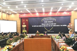 Lực lượng Quản lý thị trường triển khai nhiệm vụ năm 2021. (Ảnh: Đức Duy/Vietnam+)