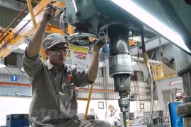 Ngành công nghiệp chế biến, chế tạo đóng vai trò chủ chốt dẫn dắt tăng trưởng của nền kinh tế. (Ảnh: Đức Duy/Vietnam+)