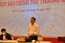 Thứ trưởng Bộ Công Thương Đỗ Thắng Hải thông tin với báo chí. (Ảnh: Đức Duy/Vietnam+)