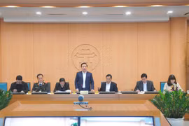 Phó Chủ tịch Ủy ban nhân dân thành phố Hà Nội Chử Xuân Dũng, Trưởng Ban Chỉ đạo phòng, chống dịch bệnh COVID-19 thành phố. (Ảnh: PV/Vietnam+)