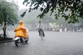 Các tỉnh Đông Bắc Bộ đề phòng mưa dông kèm gió giật mạnh