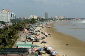 Bãi tắm Thùy Vân ở thành phố Vũng Tàu. (Ảnh: Huy Hùng/TTXVN)
