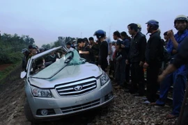 Hiện trường vụ tai nạn. (Ảnh: Hồ Cầu/TTXVN)