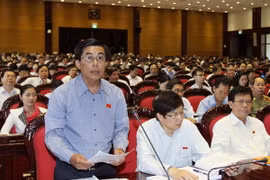 Đại biểu Quốc hội tỉnh Tiền Giang Trần Văn Tấn phát biểu ý kiến tại kỳ họp ngày 21/5. (Ảnh: Nguyễn Dân/TTXVN)