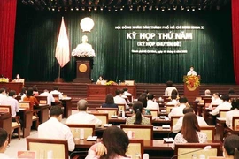 Quang cảnh phiên khai mạc Kỳ họp. (Ảnh: Xuân Khu/TTXVN)