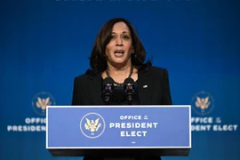 Phó Tổng thống Mỹ đắc cử Kamala Harris phát biểu tại một sự kiện ở Wilmington, Delaware ngày 7/1/2021. (Ảnh: AFP/TTXVN)