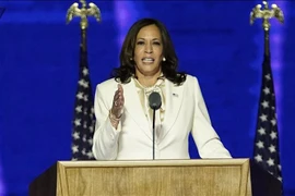 Bà Kamala Harris đã trở thành nữ Phó Tổng thống đầu tiên trong lịch sử hơn 200 năm của Hoa Kỳ. (Ảnh: AFP/TTXVN)