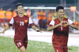 Một trận đấu tuyệt vời của hàng công U21 Việt Nam. (Ảnh: Minh Chiến/Vietnam+)